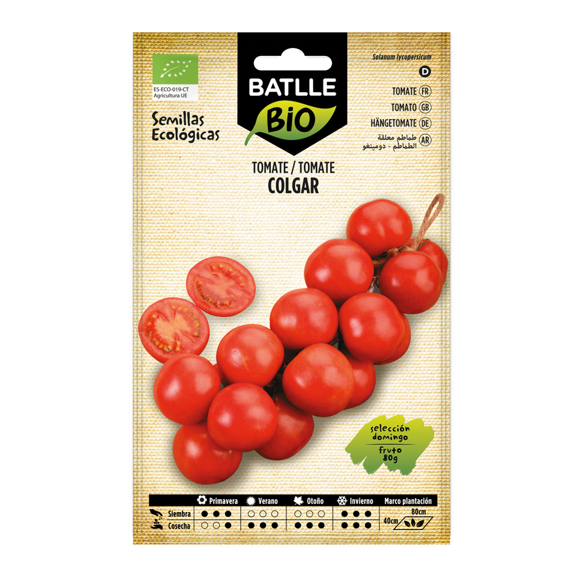 Ekologiska tomatfrön för hängande odling, Domingo, Batlle