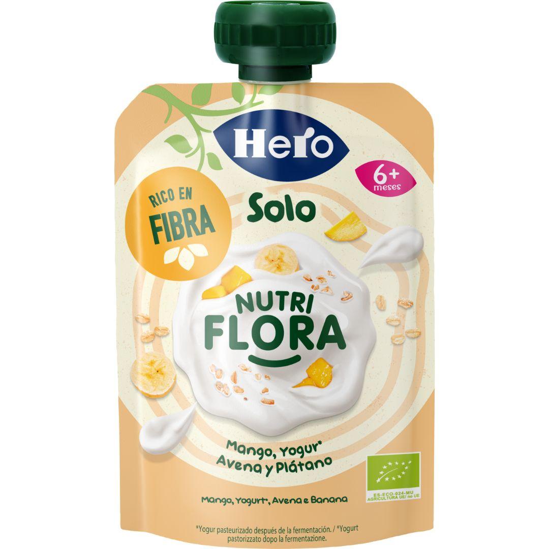 Beutel Nutri Flora mit Mango, Joghurt, Haferflocken und Banane 100 g Hero Solo