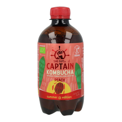 Biologische kombucha met perzik Captain Kombucha 400 ml