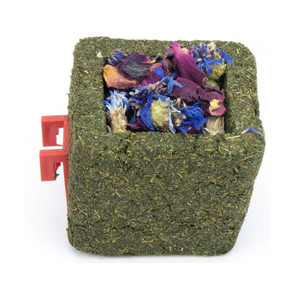 Blumen-Hosomaki: Blaue Kornblume und Rosenblüten Ribero, Snack-Sushi für Kaninchen und Nagetiere