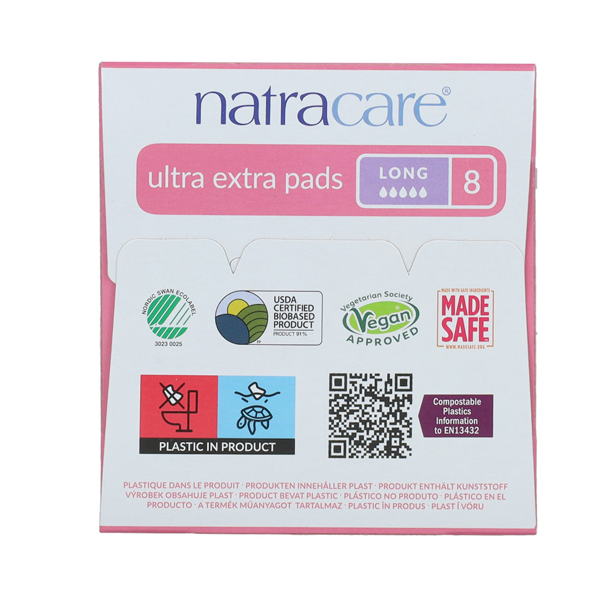 Natracare Ultra Long Winged Organic Sanitary Tissues 8 pcs