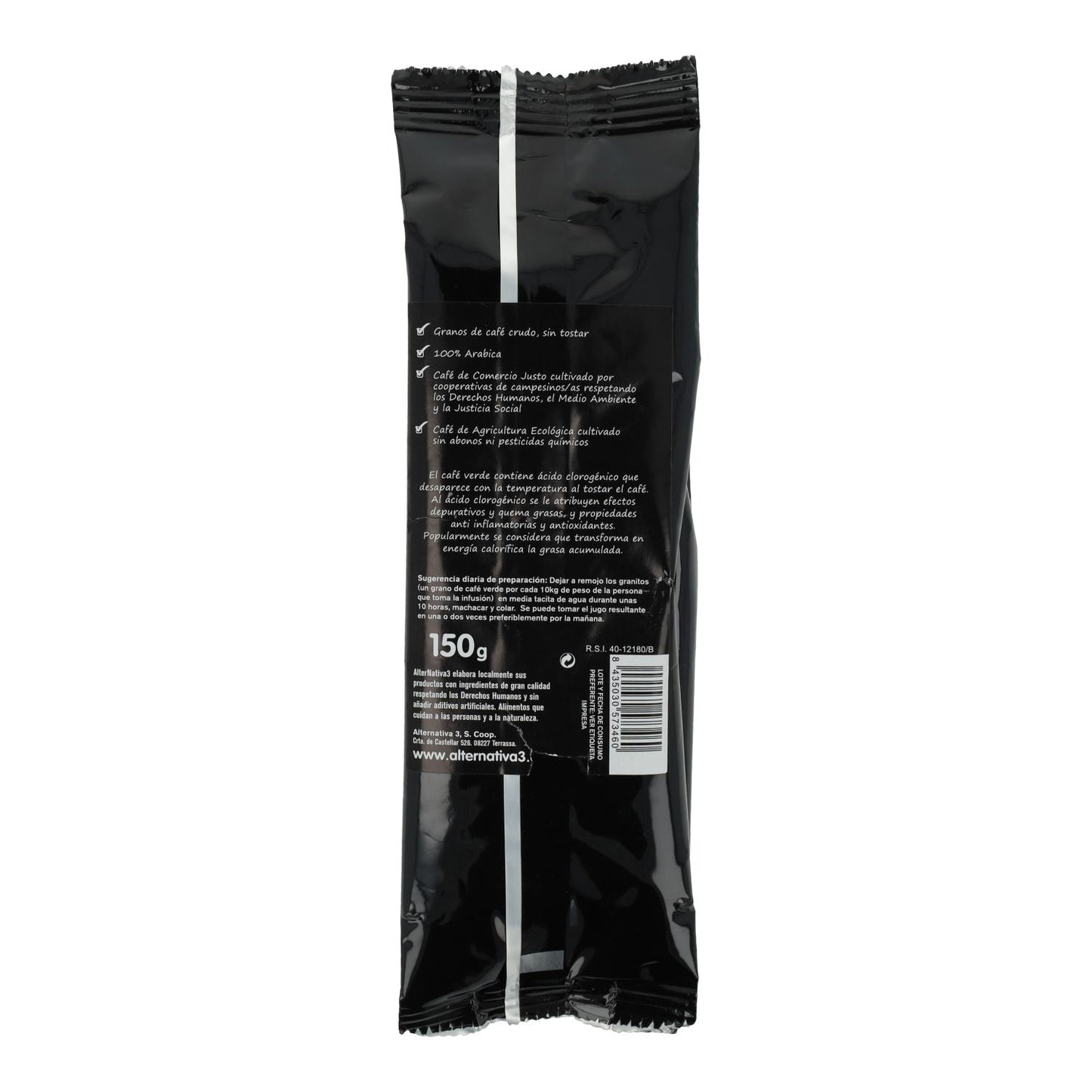 Alternativa Organic Green Coffee Beans 150 g