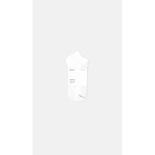 Vita strumpor i ekologisk bomull, ankelhöga Minimalism 41-46
