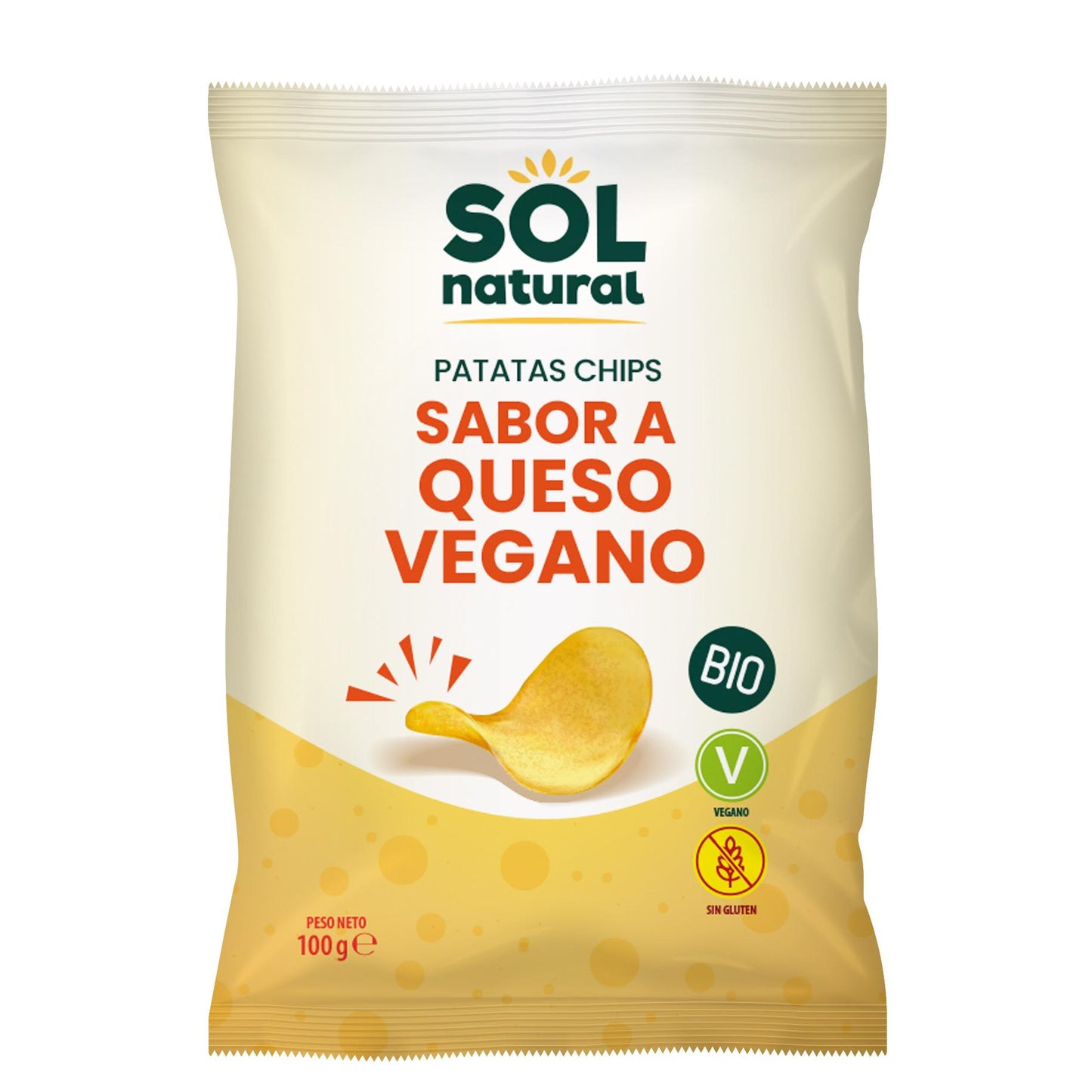 Sol Natural Organic Vegan Cheese Flavour Crisps 100 g