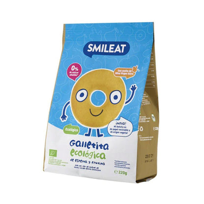 12-pack ekologiska speltkakor med äpple för barn Smileat, 220 g