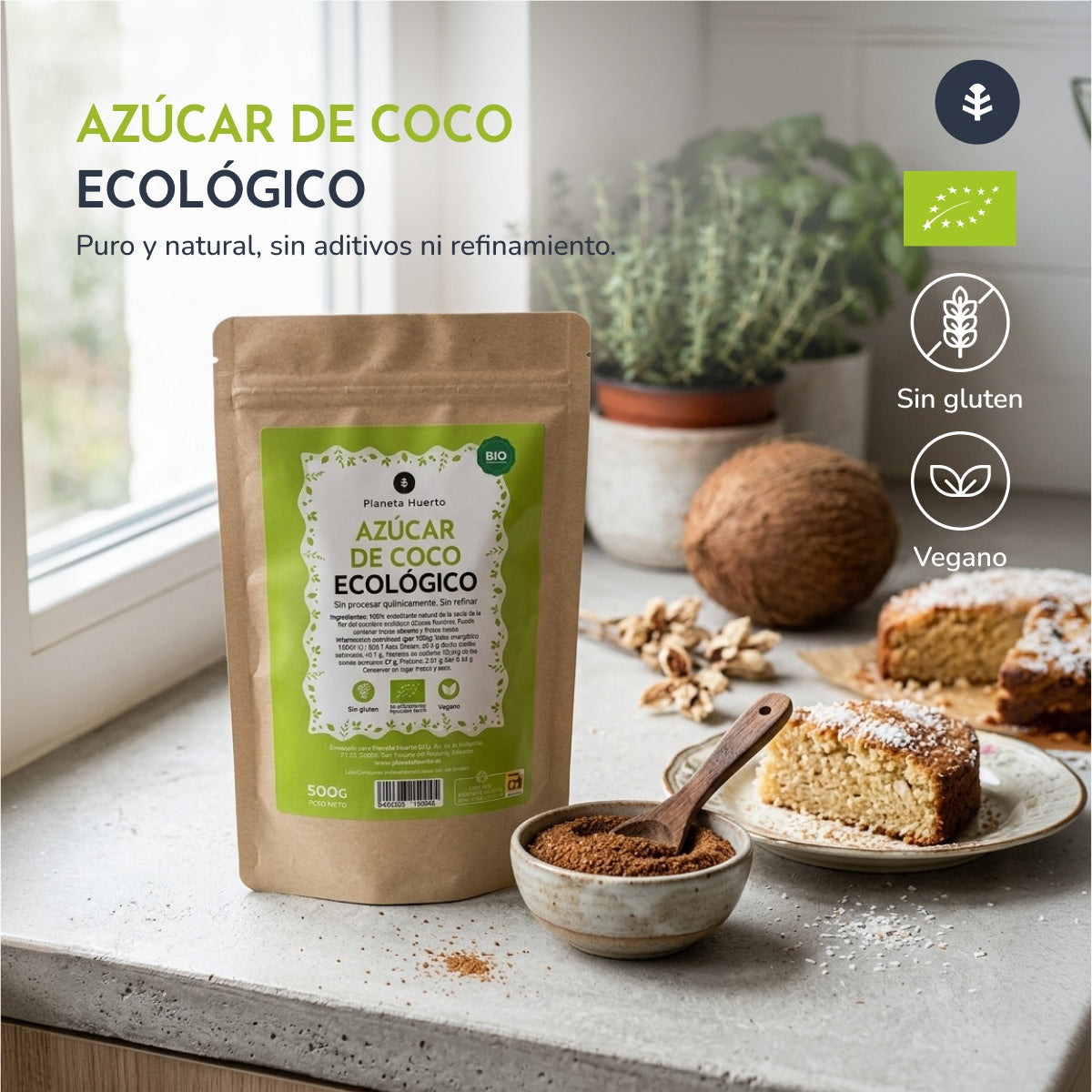 Coconut sugar ECO Planeta Huerto