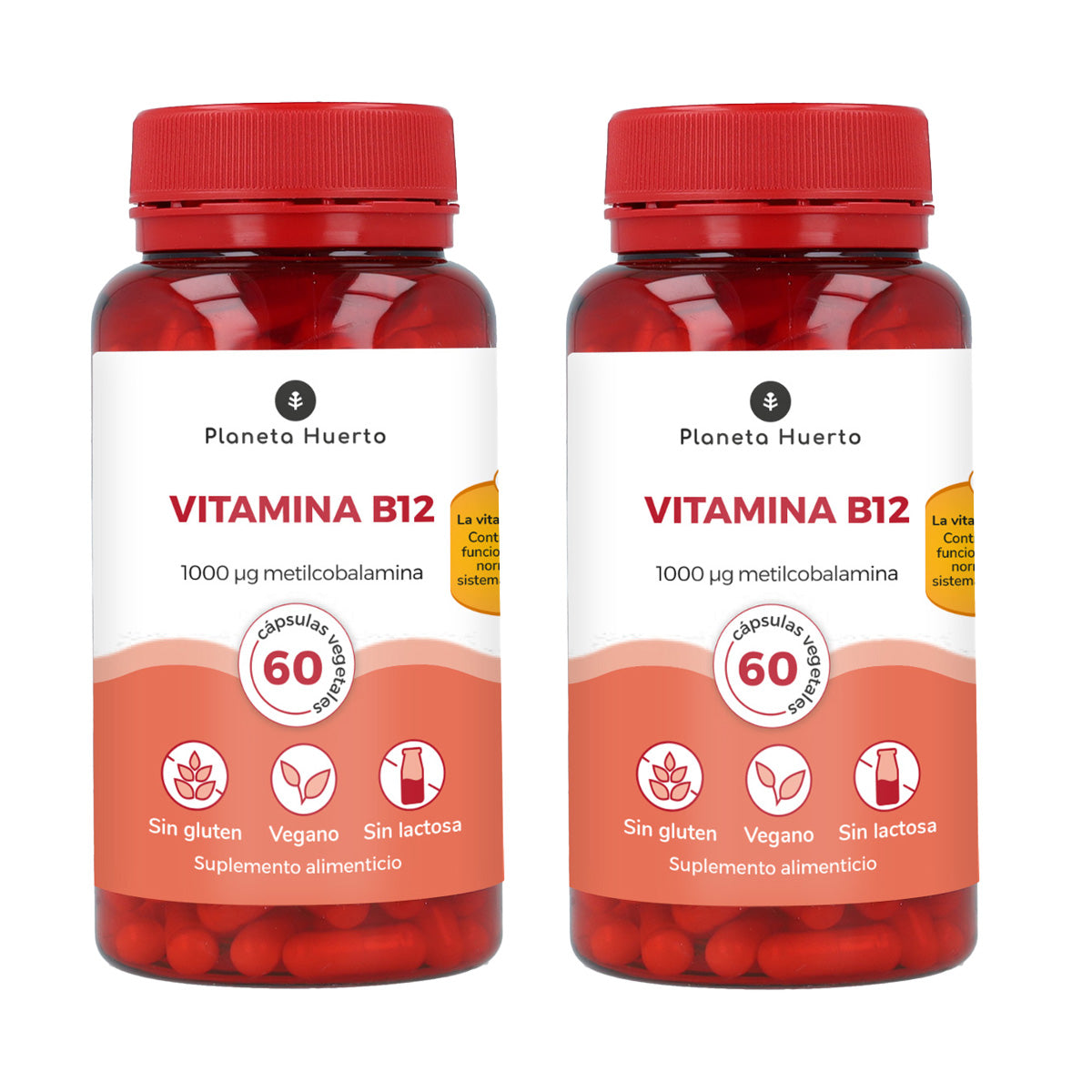 2x-paket vitamin B12 Planeta Huerto 60 kapslar