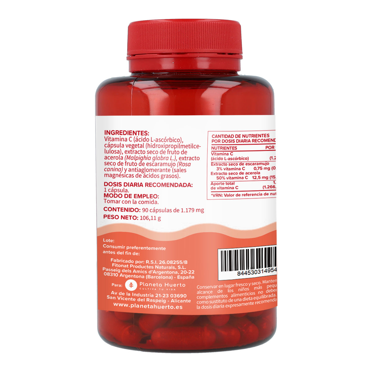 Vitamin C 1000 mg Planeta Huerto 90 vegetarische Kapseln