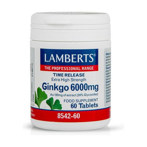 Ginkgo Biloba 6,000 mg, Lamberts 180 tablets