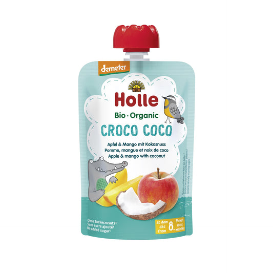 CROCO COCO - Pomme, mangue, noix de coco (à partir du 8e mois) Eco/Dem Holle 100 g