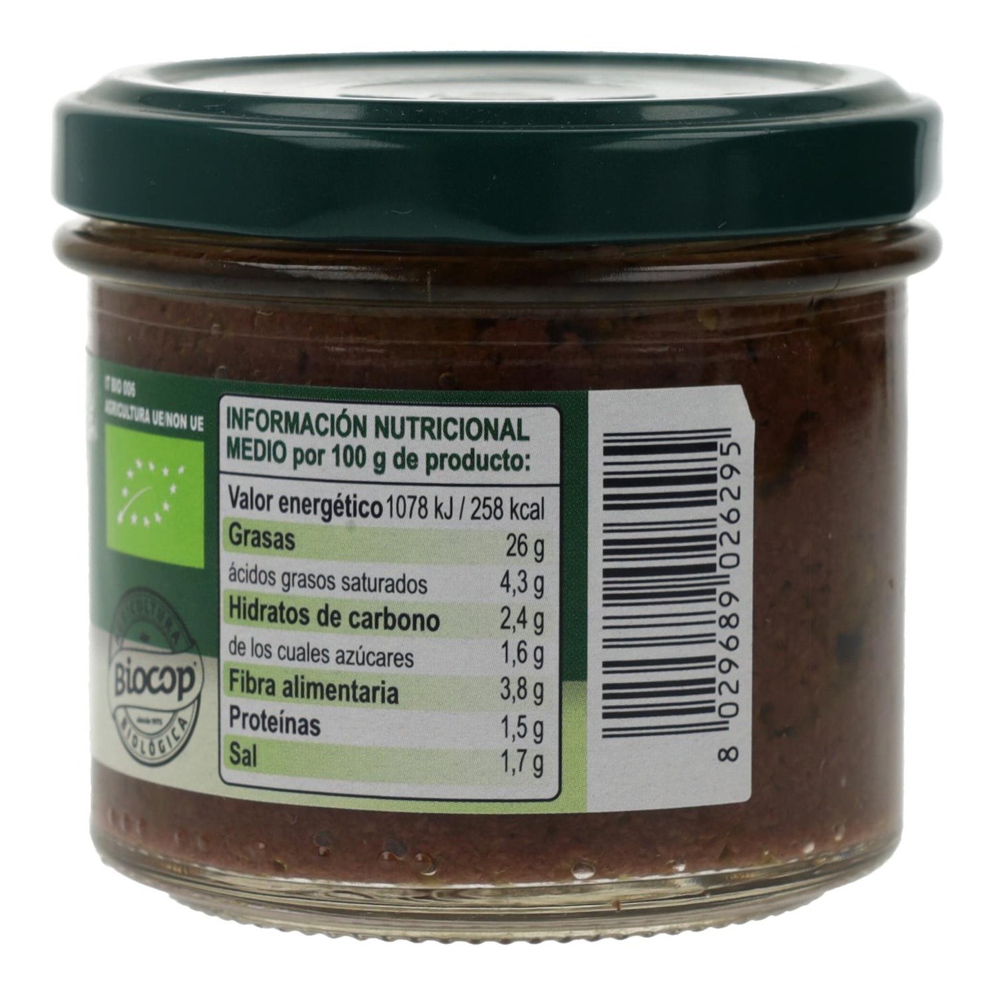 Pasztet z czarnych oliwek Bio Organica Italia 100 g