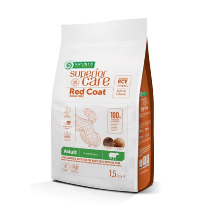 Nature's Protection Red Dog Graanvrije voeding Lam voor volwassen honden van kleine rassen 1,5 kg