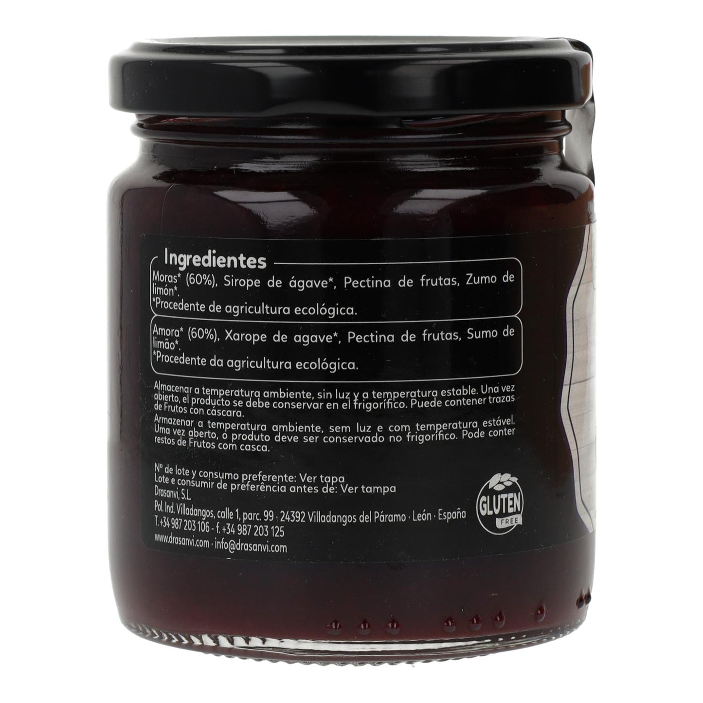 Mermelada extra mora sin azúcar BIO Ecosana 260 g