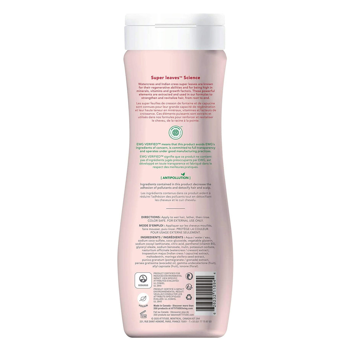 Super leaves Colorlast Attitude schampo 473 ml