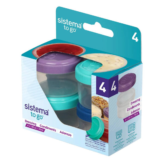 Confezione contenitori ermetici Sistema Dressing To Go 4x35 ml
