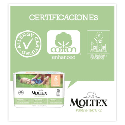 Windeln  T2 (3-6 kg) Moltex Pure & Nature, 36 Stück