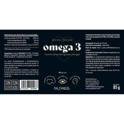 60 Kapsułek Omega 3 Paleobull 85 g