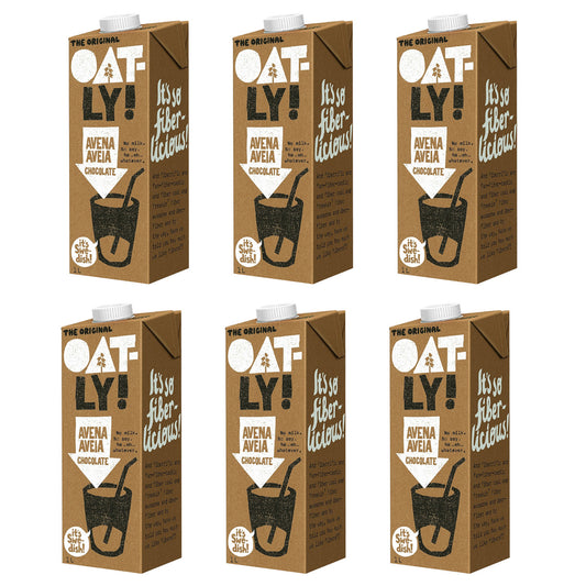6-pack chokladdryck med havre, Oatly, 1 l