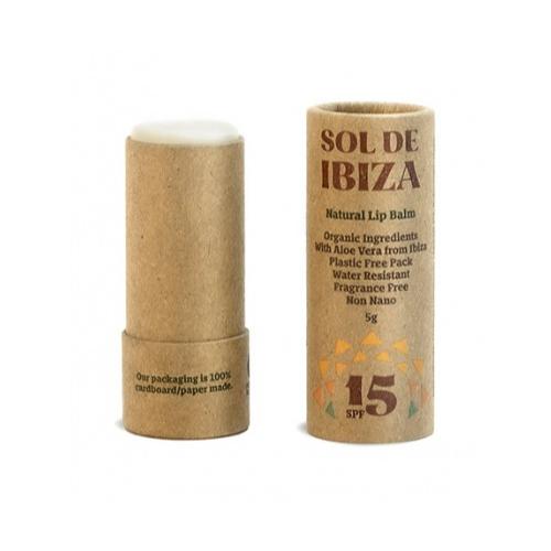 Baume à lèvres SPF15 sans plastique Sol de Ibiza 5 g