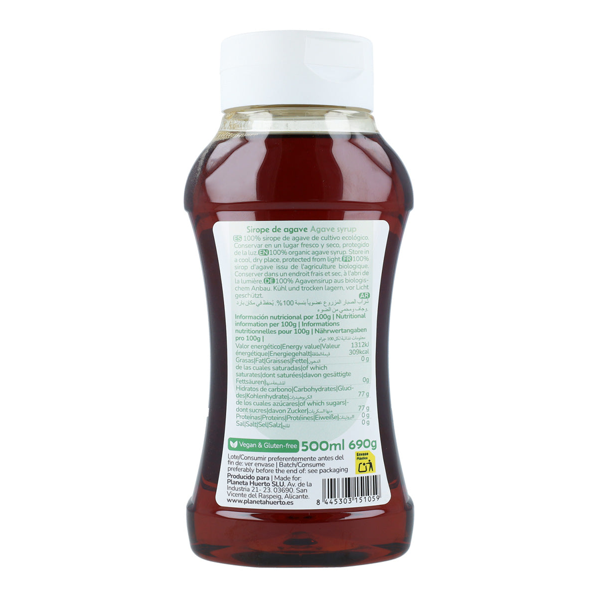 Rauwe ECO Agavesiroop Planeta Huerto 500 ml