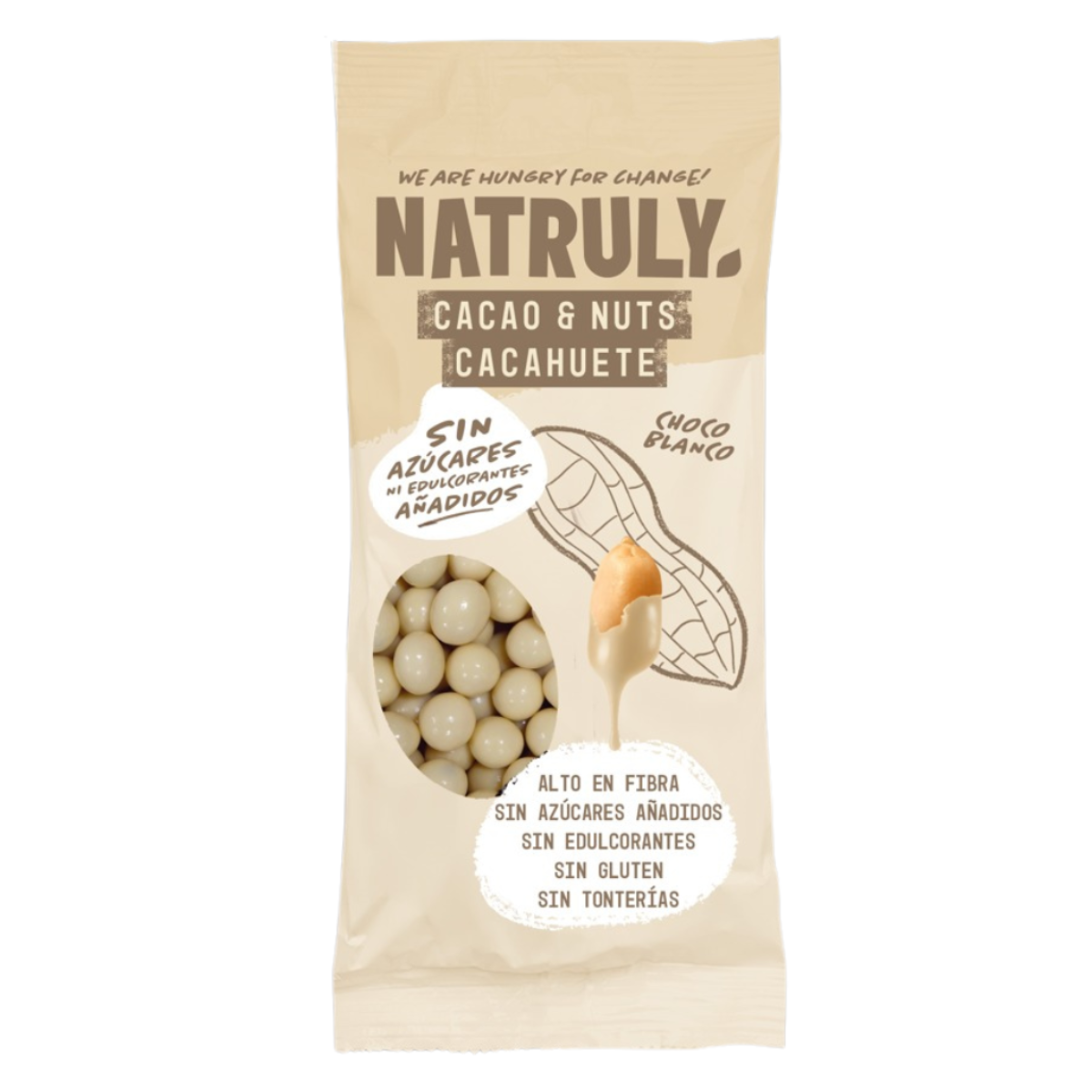 Kakao i orzechy Biała czekolada Natruly 50 g
