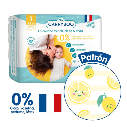 CARRYBOO - Ecologische luiers T1 (2-5 kg) - Single 27 luiers