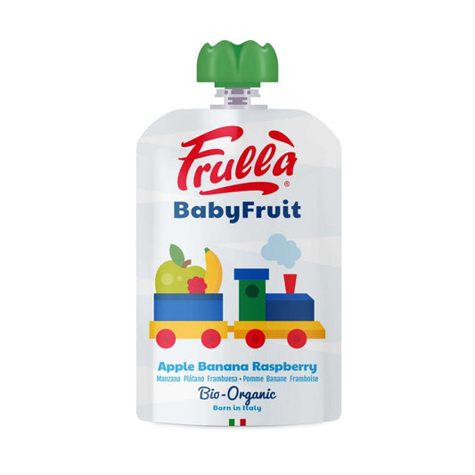 Baby Frullà äppel-, banan- och hallonpuré 100 g