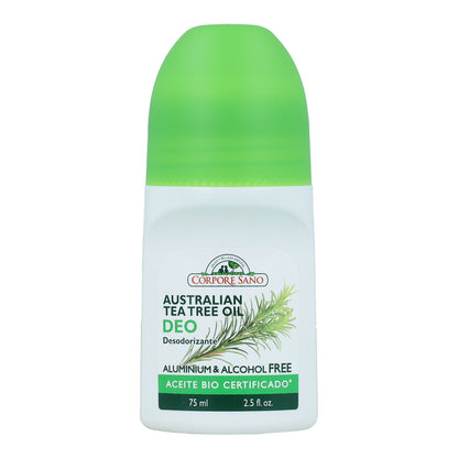 Deodorante roll-on all'albero del tè Corpore Sano 75 ml