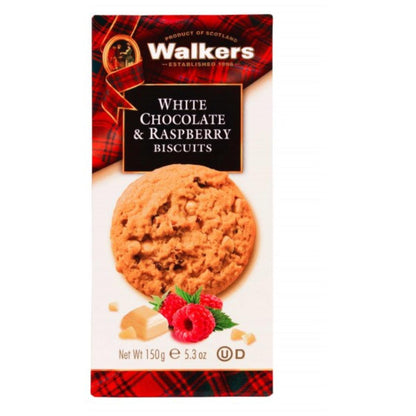 Biscotti con gocce di cioccolato bianco e lampone Walkers 150 g