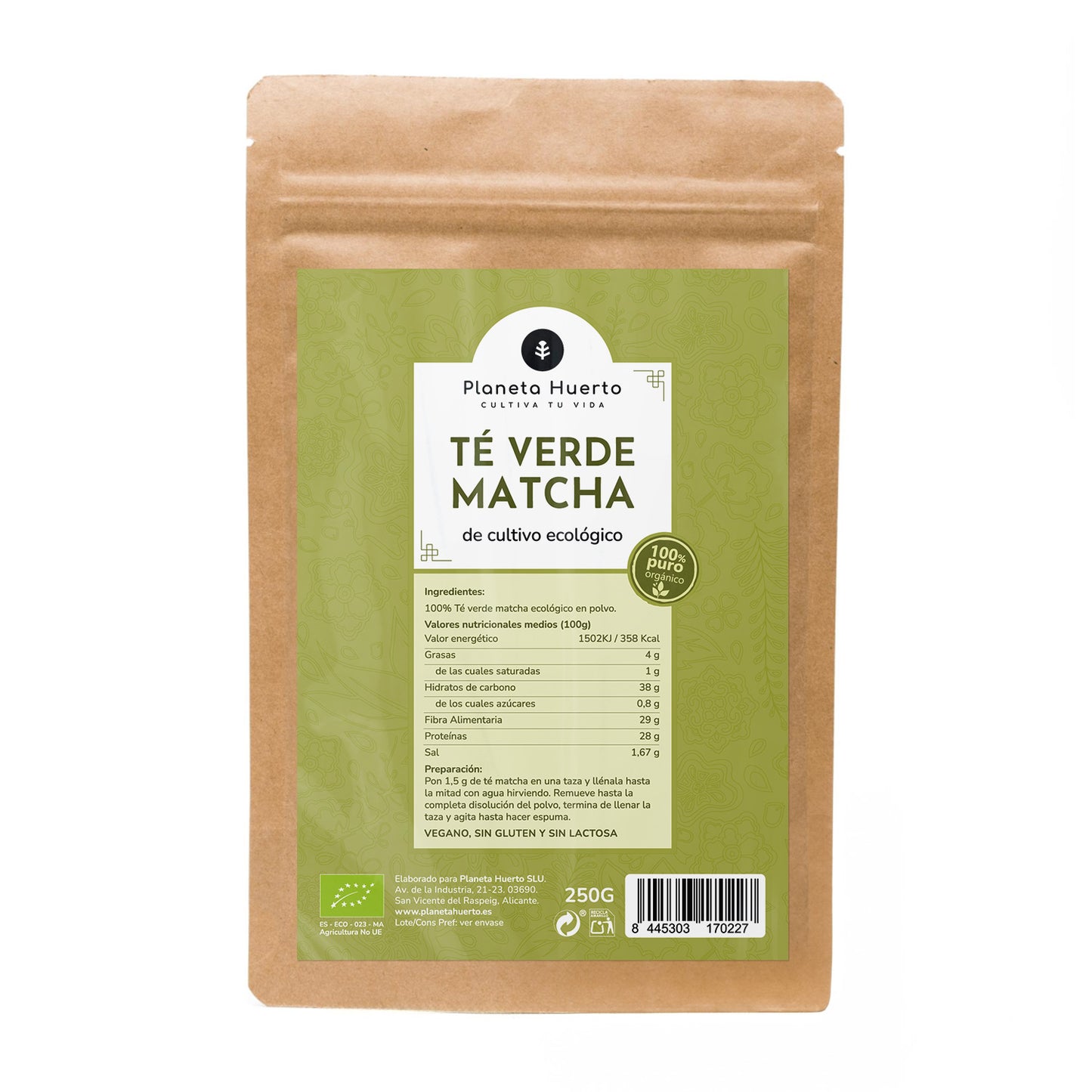 Matcha-Tee-Pulver ECO Planeta Huerto 250 g