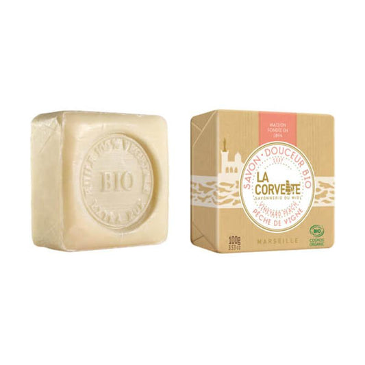 Naturlig tvål i tablettform La Corvette vinodlingspersika 100 g