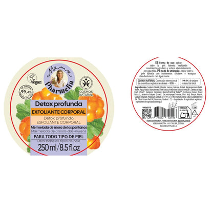 Djupgående detox-kroppspeeling med björnbärssylt, Mama Pharmelia, 250 ml