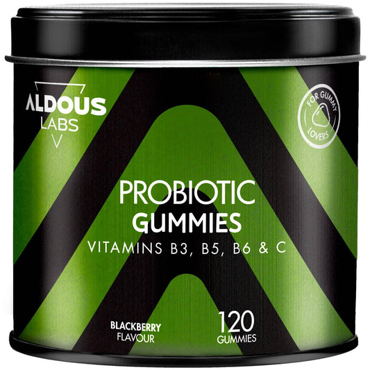 Probiotics with vitamins in blackberry-flavoured gummies Aldous Bio 120 gummies