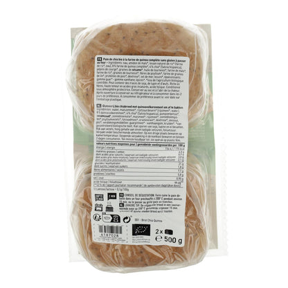 Pain de mie au chia et au quinoa sans gluten Bio Schnitzer 500 g