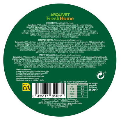 Arquivet Fresh Home Duck Stew Nassfutter für Hunde mit Entenfleisch 280 g