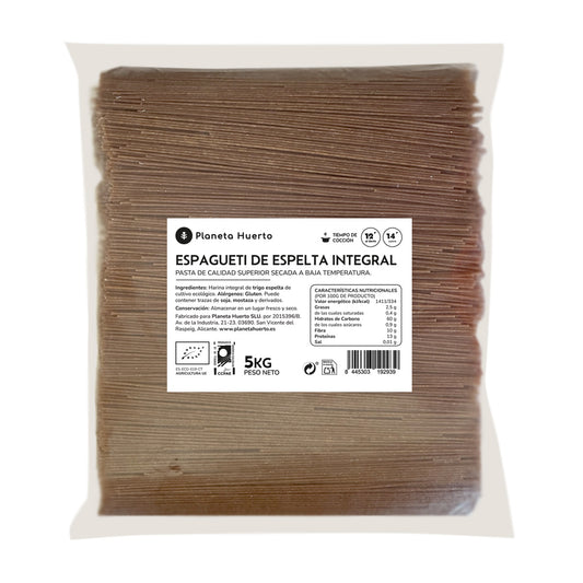 Fullkornsspaghetti av spelt ECO Planeta Huerto 5 kg