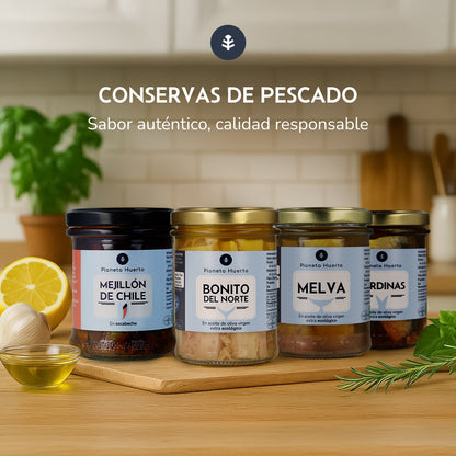 Pakket 12x Bonito del Norte in olijfolie ECO Planeta Huerto 200 g