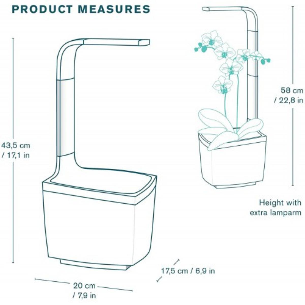 T3 Kitchen Garden Self-Cultivation Pot 20 x 17.5 cm Black