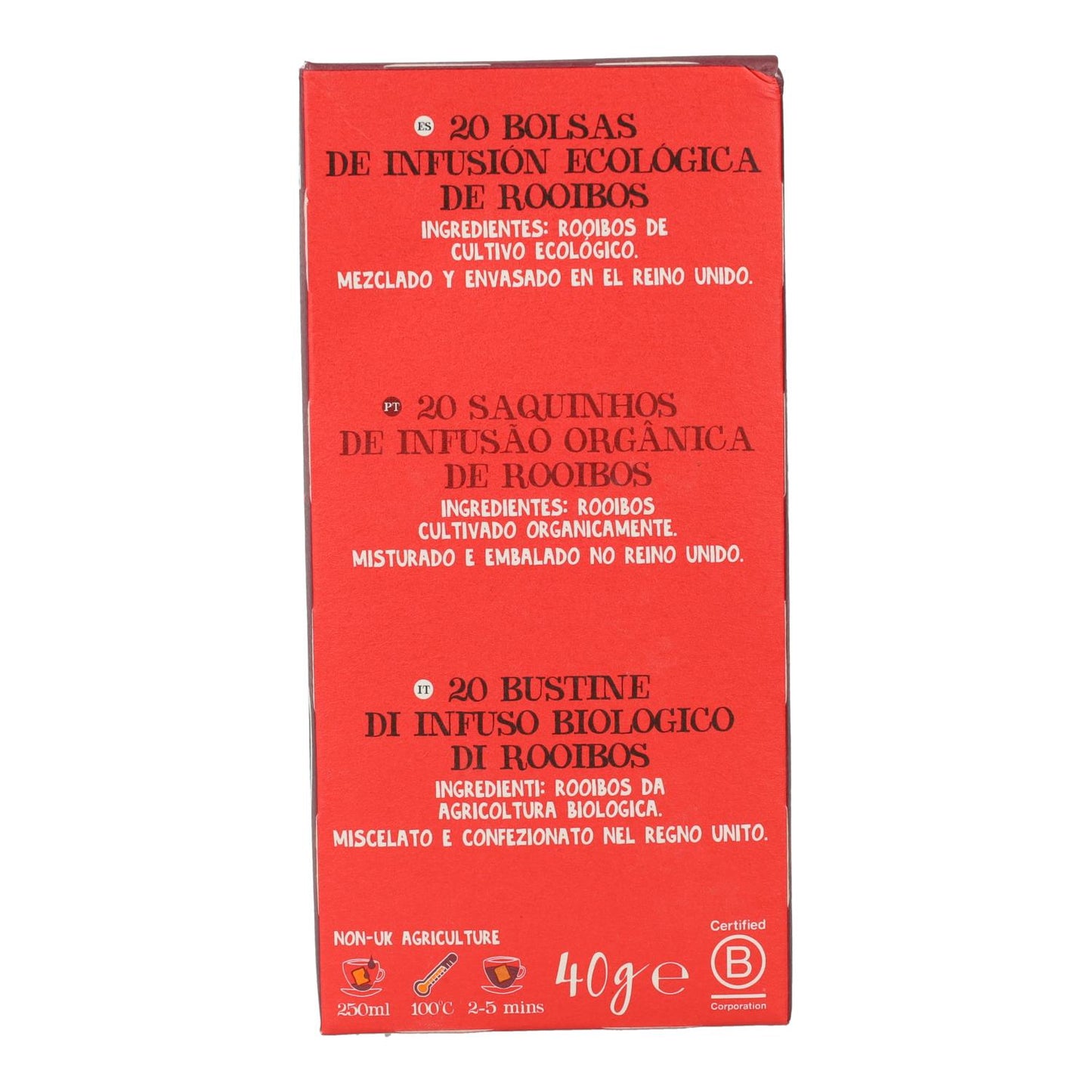 Infuso Rooibos Bio Cupper 20 bustine