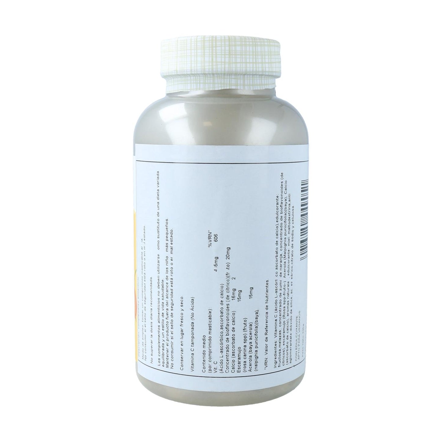 Witamina C do żucia o smaku pomarańczowym 500 mg Solaray, 100 tabletek.