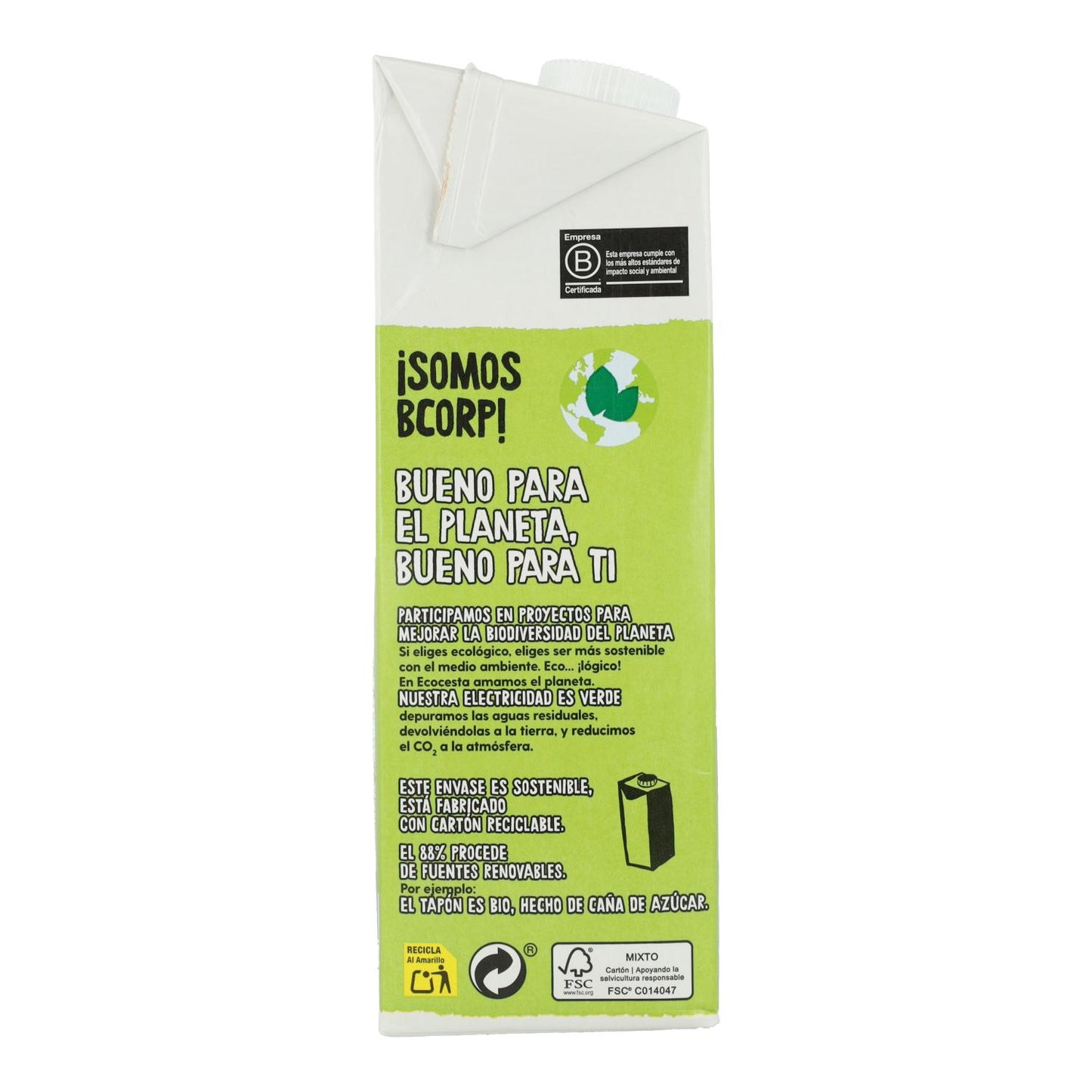 Organic Soy Protein Vegetable Drink 0% Sugar 1L Ecocesta