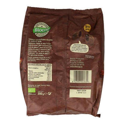 Biopillows Cereales rellenos de Chocolate Negro sin gluten Biocop 300 g