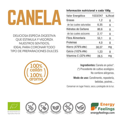 Cynamon w proszku ECO Energy Feelings 1 kg