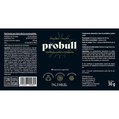 Probull Probiotikum mit 30 Stämmen Paleobull 60 Kapseln