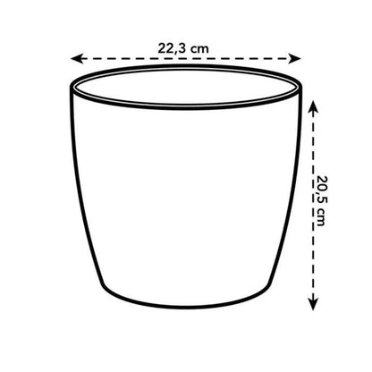 Recycelter Blumentopf Coffee Collection Round Elho 22 cm