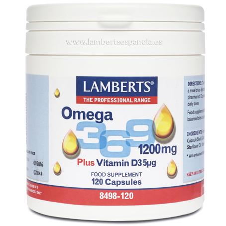 Omega 3-6-9 con vitamina D3 Lamberts 120 capsule