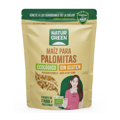 Popcorn av ekologisk majs NaturGreen 400 g