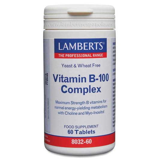 Complexe de vitamines B-100 Lamberts, 60 comprimés