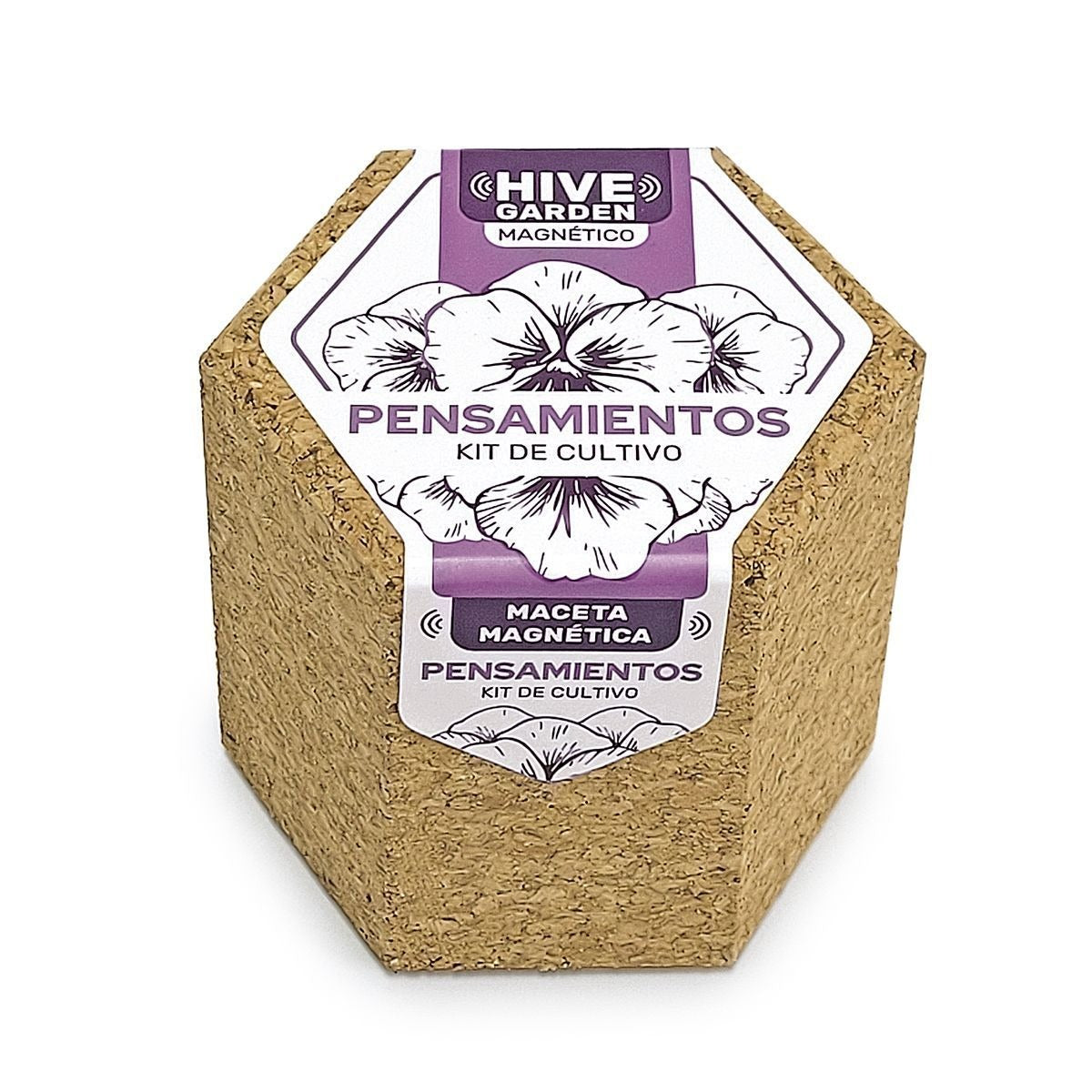 Seau magnétique Pensées Hexagone, Garden Pocket