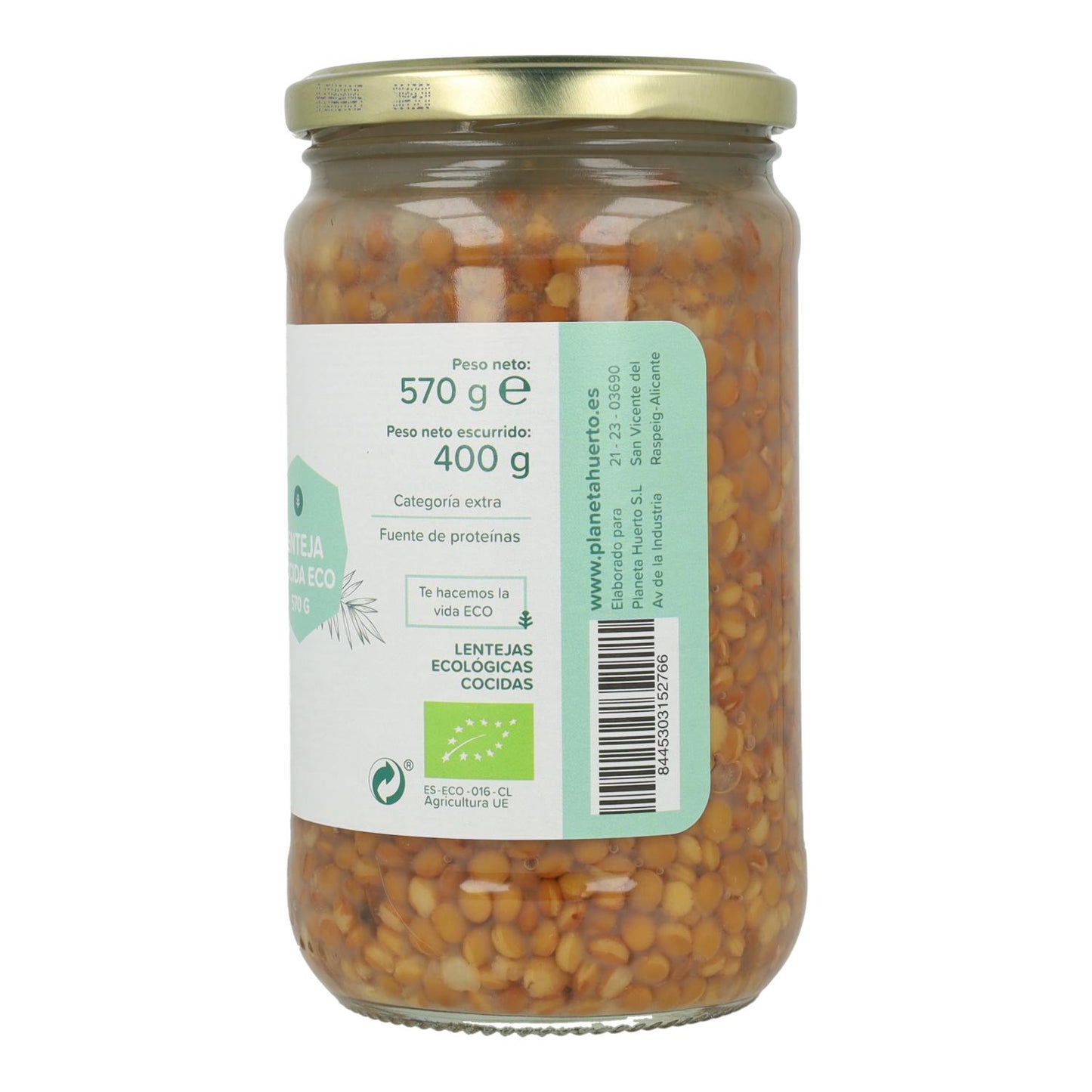 6-pack kokta linser ECO Planeta Huerto 570 g